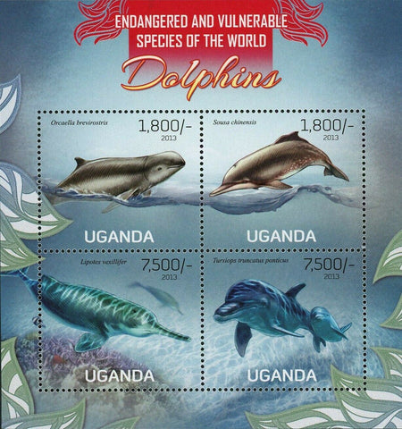 Dolphins Stamp Orcaella Brevirostris Sousa Chinensis S/S MNH #3030-3033