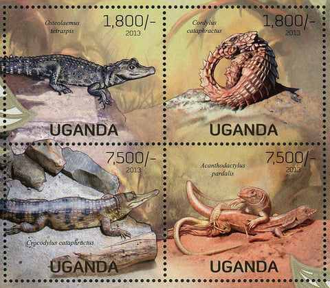 Reptiles Stamp Osteolaemus Tetraspis Crocodylus Cataphractus S/S MNH #3025-3028