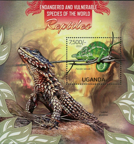 Reptiles Stamp Furcifer Labordi Cordylus Giganteus Souvenir Sheet MNH #3029