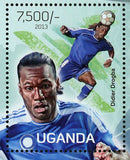 Football Players Stamp Didier Drogba Roger Milla Soccer Sport S/S MNH #3094