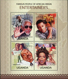 Entertainers Stamp Morgan Freeman Denzel Washington Eddie Murphy S/S MNH #3100-3