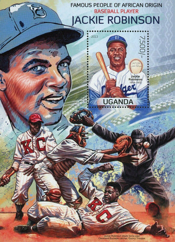 Baseball Stamp Sport Jackie Robinson African Player S/S MNH #3084 / Bl.429