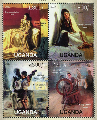 Henry Ossawa Tanner Stamp African American Artist The Banjo Lesson S/S MNH #3095