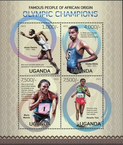 Olympic Champions Stamp Jesse Owens Abebe Bikila Maria Mutola S/S MNH #3055-3058