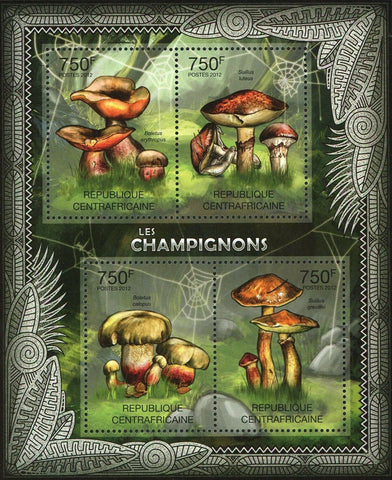 Mushrooms Stamp Boletus Erythropus Suillus Grevillei Calopus S/S MNH #3612-3615