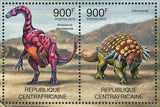 Dinosaurs Stamp Deinonychus Edmontonia Anchiceratops Allosaurus S/S MNH #3652