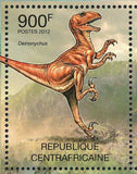 Dinosaurs Stamp Deinonychus Edmontonia Anchiceratops Allosaurus S/S MNH #3652