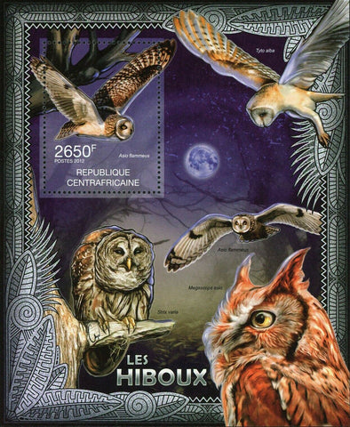 Owls Stamp Birds Asio Flammeus Asio Otus Strix Varia S/S MNH #3632-3635