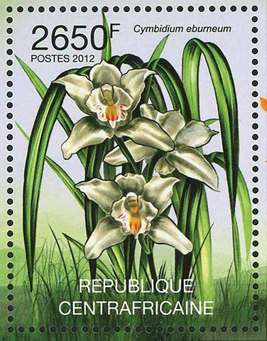 Orchid Stamp Cymbidium Eburneum Cattleya Trianae Maxillaria S/S MNH #3621/Bl.939