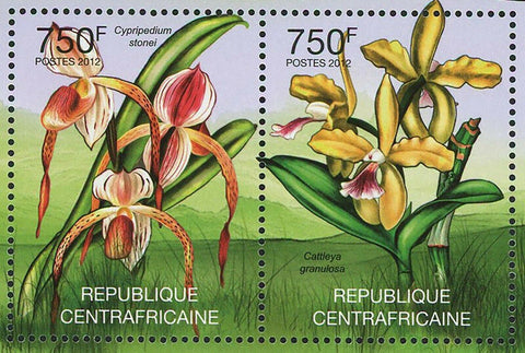 Orchids Stamp Cypripedium Stonei Masdevallia Harryana S/S MNH #3617-3620