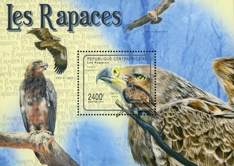 Raptors Stamp Birds Aquila Rapax Aquila Nipalensis Eagle S/S MNH #3029 / Bl.715