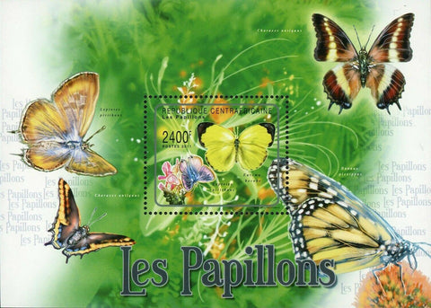 Butterflies Stamp Eurema Hecabe Leptotes Pirithous Charaxes S/S MNH #2997/Bl.711