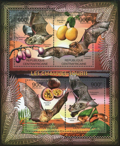 Bats Stamp Scotorepens Greyii Dacryodes Edulis Nyctophilus Bifax Fruits S/S MNH