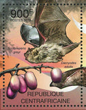 Bats Stamp Scotorepens Greyii Dacryodes Edulis Nyctophilus Bifax Fruits S/S MNH