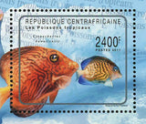 Tropical Fish Stamp Naso Lituratus Ctenochaetus Hawaiiensis S/S MNH #3002/Bl.712