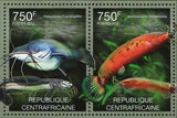 Freshwater Fish Stamp Brycinus Malapterurus Microstoma S/S MNH #3627-3630