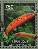 Freshwater Fish Stamp Brycinus Malapterurus Microstoma S/S MNH #3627-3630