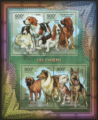 Dogs Stamp Beagle Matin des Pyrenees Basset Hound Collie Berger S/S MNH #3677-36