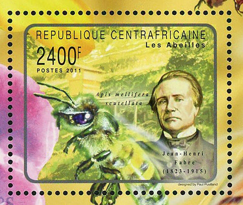 Bees Stamp Jean Henri Fabre Apis Mellifera Scutellata Monticola S/S MNH #2981