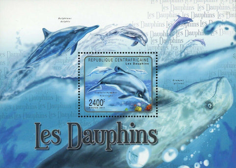 Dolphin Stamp Cephalorhynchus Heaviside Delphinus Delphis S/S MNH #3070 / Bl.724