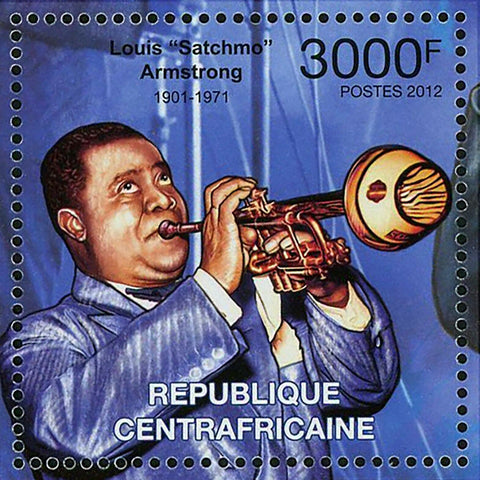 Louis Armstrong Stamp Satchmo Satch American Trumpeter S/S MNH #3726 / Bl.961