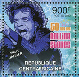 The Rolling Stones Stamp Mick Jagger Keith Richards Charlie Watts S/S MNH #3747