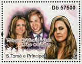 Prince William of Wales Stamp Kate Middleton Royal Family S/S MNH #4874-4875