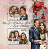 Prince William of Wales Stamp Kate Middleton Royal Family S/S MNH #4874-4875
