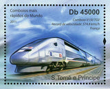The World Fastest Trains Stamp Transportation V150 TGV S/S MNH #4818-4819/Bl.822