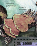 Mushrooms Stamp Boletus Regius Xerocomus Pulverulentus S/S MNH #4824-4825/Bl.825