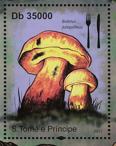 Mushrooms Stamp Boletus Regius Xerocomus Pulverulentus S/S MNH #4824-4825/Bl.825