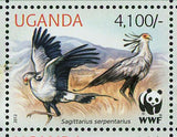 Secretary Bird Stamp WWF Sagittarius Serpentarius Sheet of 4 Sets S/S MNH #3000