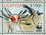 Secretary Bird Stamp WWF Sagittarius Serpentarius Sheet of 4 Sets S/S MNH #3000