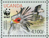 Secretary Bird Stamp WWF Sagittarius Serpentarius Sheet of 4 Sets S/S MNH #3000