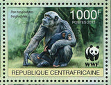 Monkeys Stamp WWF Pan Troglodytes Wild Animal Sheet of 2 Sets S/S MNH