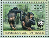 Monkeys Stamp WWF Pan Troglodytes Wild Animal Sheet of 2 Sets S/S MNH