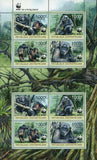 Monkeys Stamp WWF Pan Troglodytes Wild Animal Sheet of 2 Sets S/S MNH