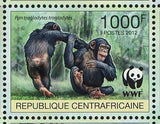 Monkeys Stamp WWF Pan Troglodytes Wild Animal Sheet of 4 Sets S/S MNH