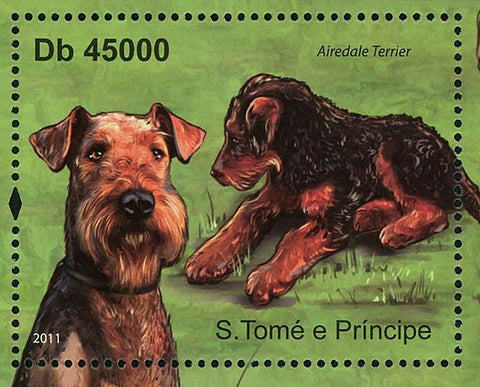 Dogs Stamp Beagle Schnauzer Airedale Terrier Saint Bernard S/S MNH #4854-4855