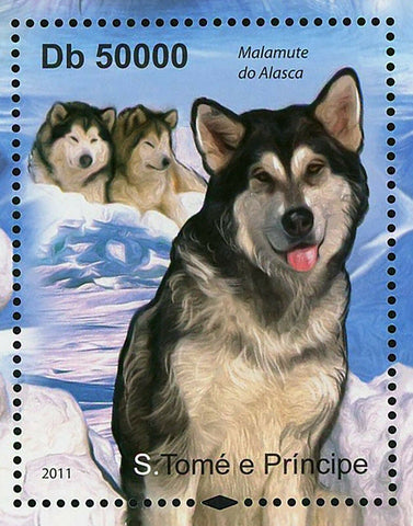 Northern Dogs Stamp Alaskan Malamute Husky Siberian Greenland S/S MNH #4856-4857