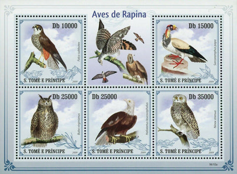 Birds of Prey Stamp Ninox Strenua Sarcoramphus Papa Falcon S/S MNH #4266-4270