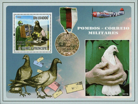 War Pigeons Stamp Military Birds Postage Stamps Souvenir Sheet MNH #4119 /Bl.703