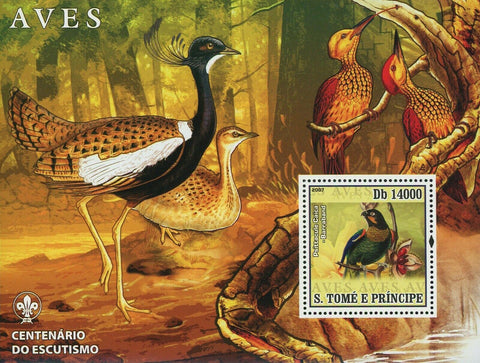 Birds Stamp Psittacule Caica Barraband Souvenir Sheet MNH