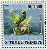 Birds Stamp Couroucou Oranga Souvenir Sheet MNH