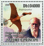 Dinosaur Stamp Charles Darwin Tropeognathus Tuojiangosaurus S/S MNH #4134/Bl.706