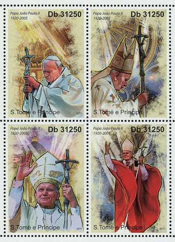 Pre Beatification Stamp Pope John Paul II Church Christianity S/S MNH #4941-4944