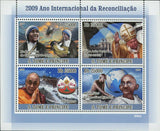 International Reconciliation Stamp Teresa Pope Dalai Lama Gandhi S/S MNH #3881