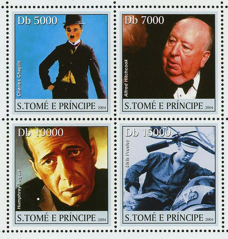 Cinema Actors Stamp Charlie Chaplin Elvis Presley Alfred Hitchcock S/S MNH #2507