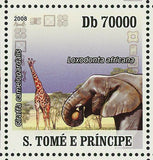 African Elephants Stamp Loxodonta Africana Giraffe Zebra S/S MNH #3420-3423