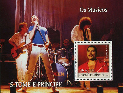 Freddie Mercury Stamp Music Bands Queen Historical Figure S/S MNH #2518 / Bl.491